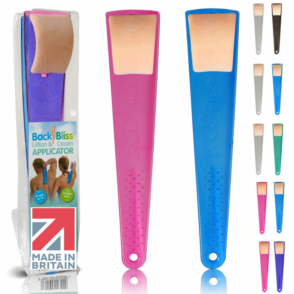 Get Smooth, Hydrated Skin with the Pink and Blue Back Lotion Applicator Double Pack by BackBliss